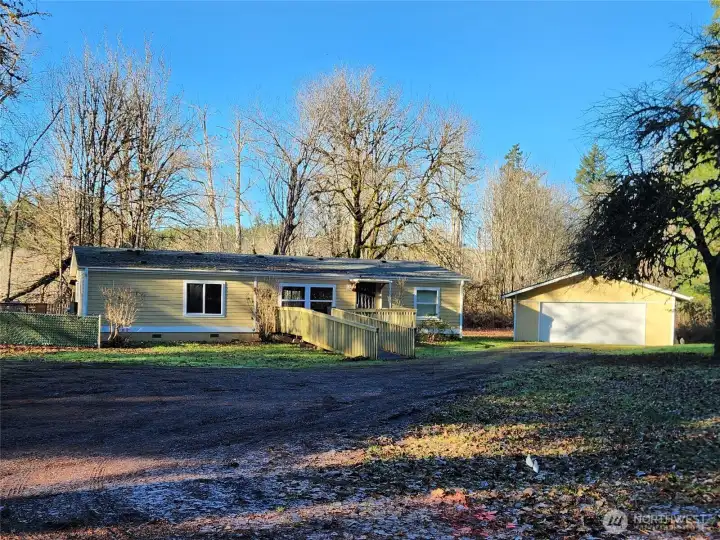 1,512 sq ft home on shy 3/4 acre lot, dead end road.