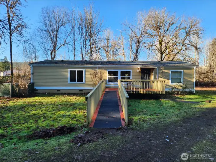 Ramp to front door for accessibility.