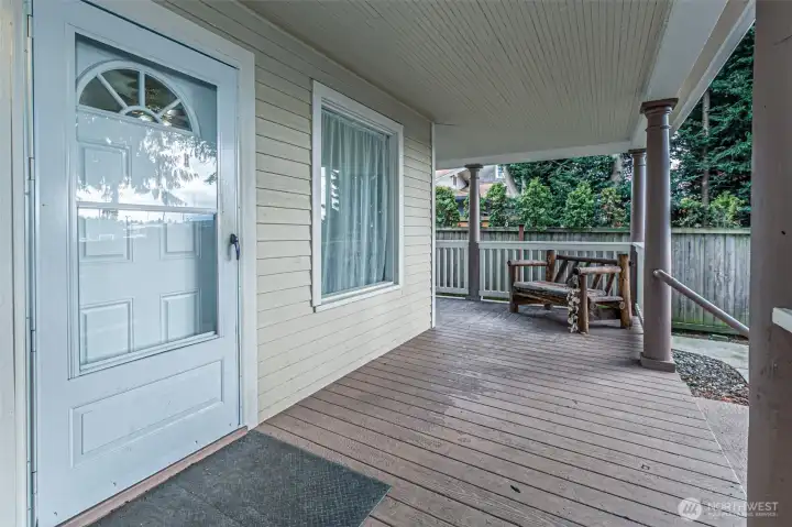 Great place to relax as the front of the home faces west.