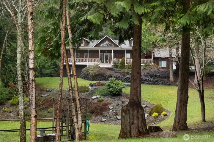 Set back in the property offering privacy