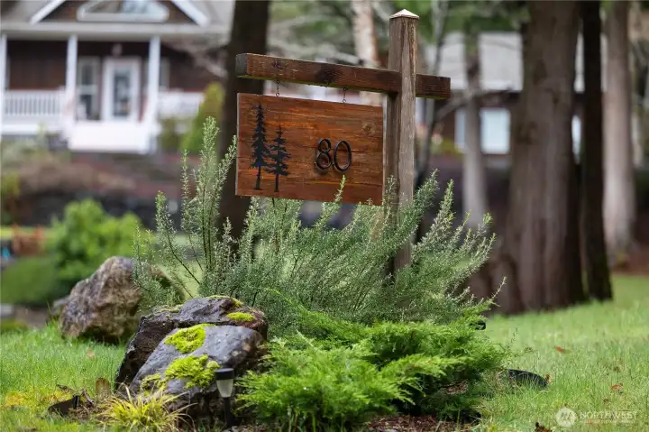 Greeting you off of Sea Breeze Lane. Country charm.