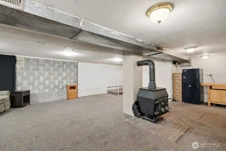 The finished basement