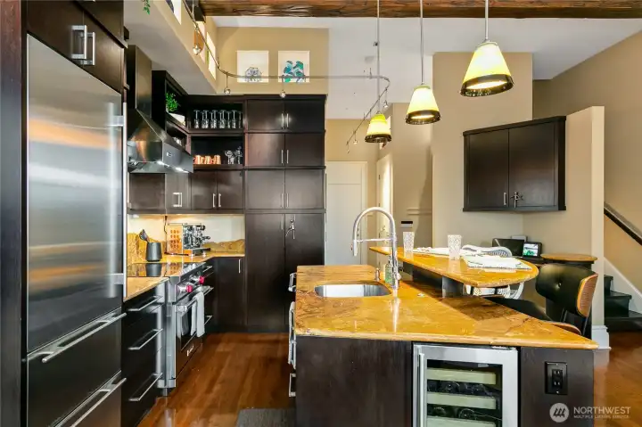 Kitchen integrated into the Penthouse View Lounge, keeping everything connected while you cook