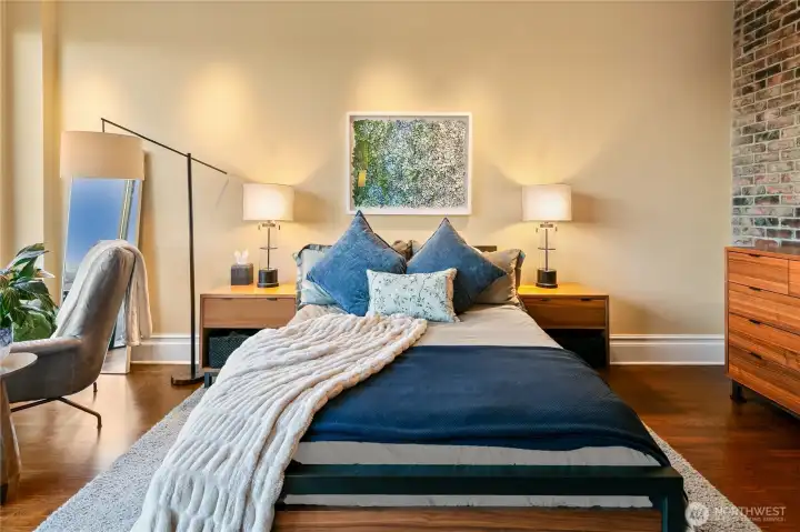 Sleeping Quarters on the Private Level, set apart for a quieter reset above the city