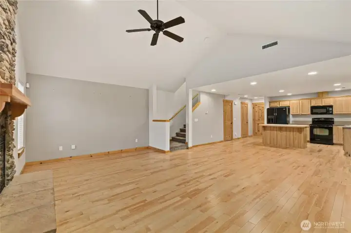 Inviting great room with seamless flow for entertaining.