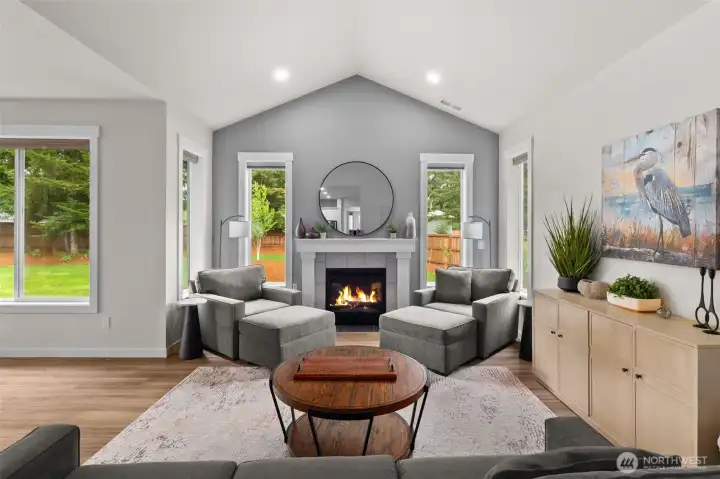 Living room with lots of natural light