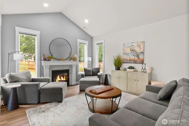 Living room with lots of natural light