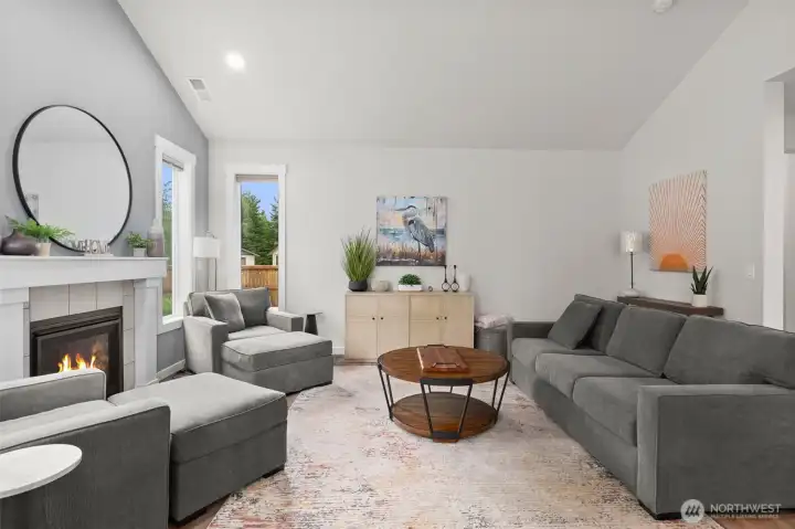 Living room with lots of natural light