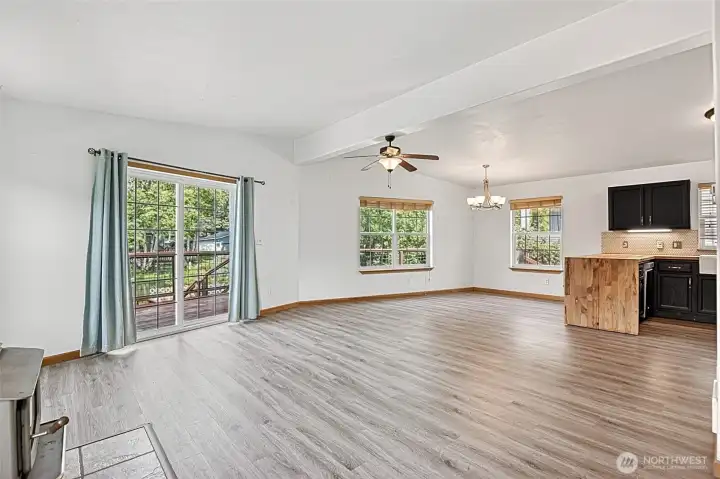 Sliding Glass Door to Waterfront Deck