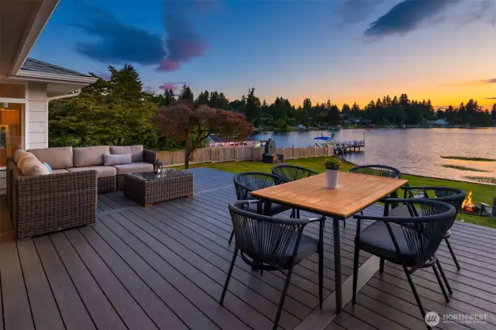 Entertainment size deck.