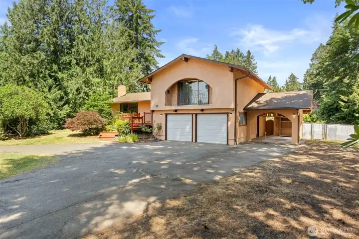 Front of Home with Carport/Sitting Area