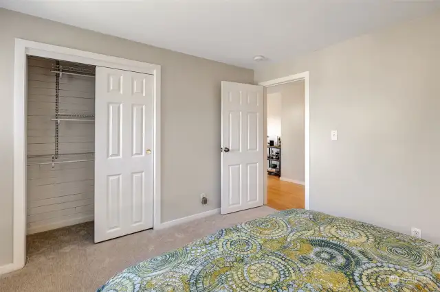 East bedroom with large closet