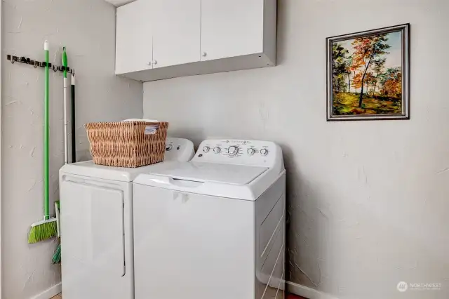 The newer washer and dryer stay with the home.
