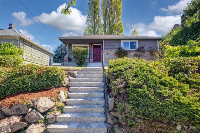 Set up off the street on a private  5,650 square-foot lot with level alley access.