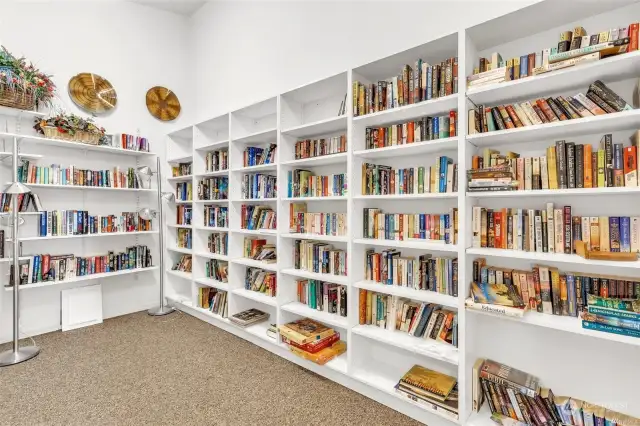 Clubhouse amenities include a community library...