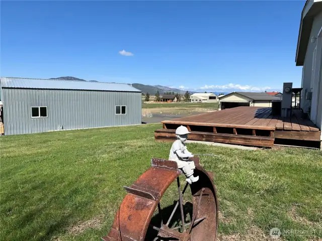 View from south yard looking northwest