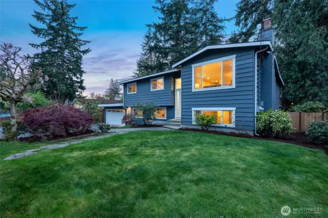 Side view of front of home
