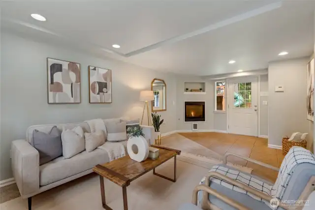 Lower level family room & entry