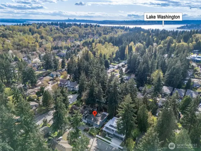 Aerial view of home and location