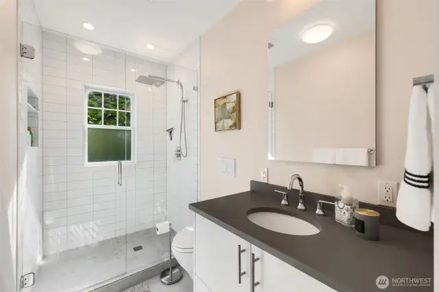 Three quarter bath on the main level