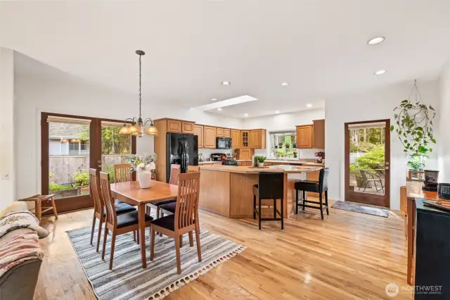 view of Dining and Kitchen from Living Room