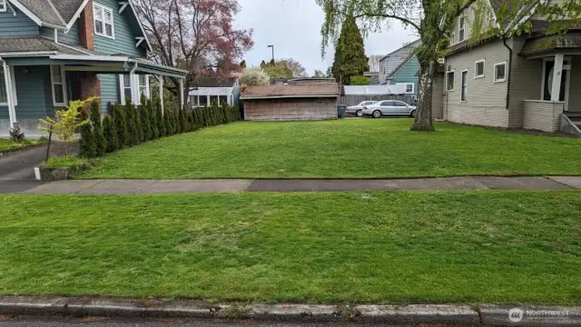 Large corner lot.
