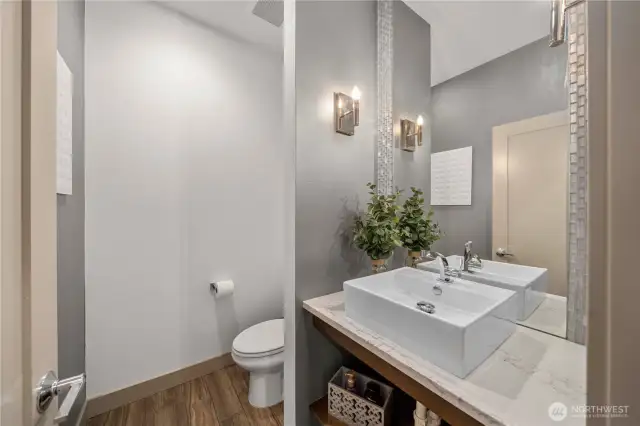Half bathroom located on the main level is perfect for guests!