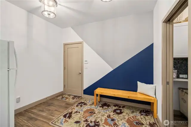 Mudroom situation for everyday use and storage!
