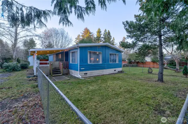 partially fenced for your furry friends