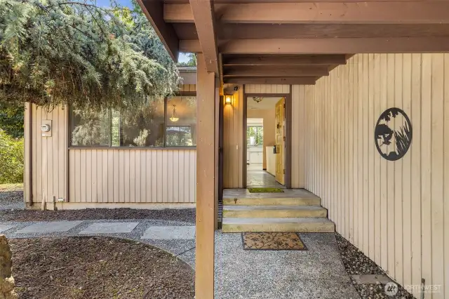 Entry and breezeway to garage/shop