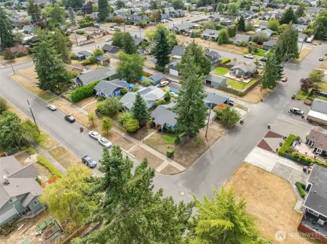 Aerial View (of corner lot)  4524 N 11th Street Tacoma, WA 98406