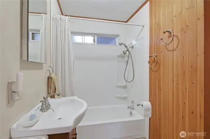 Main bathroom off living room