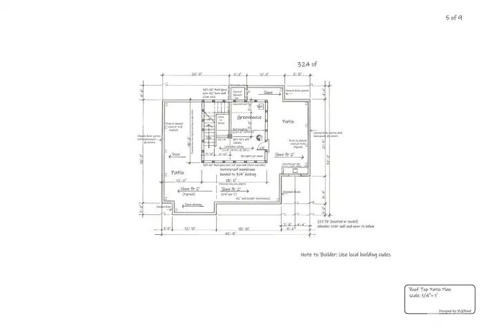 Architectural drawings (rooftop).