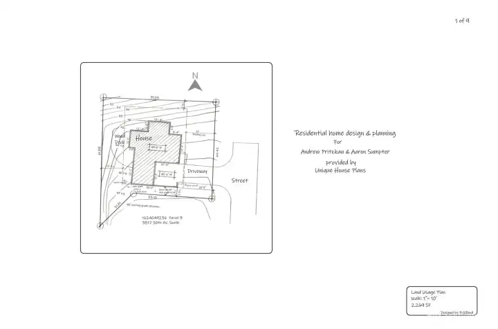 Architectural drawings (proposed lot layout).