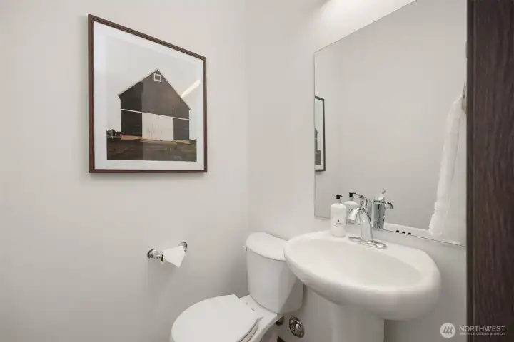 Powder room on the entry level.