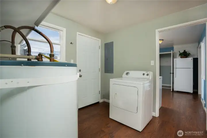 Easy backyard access from the mud room