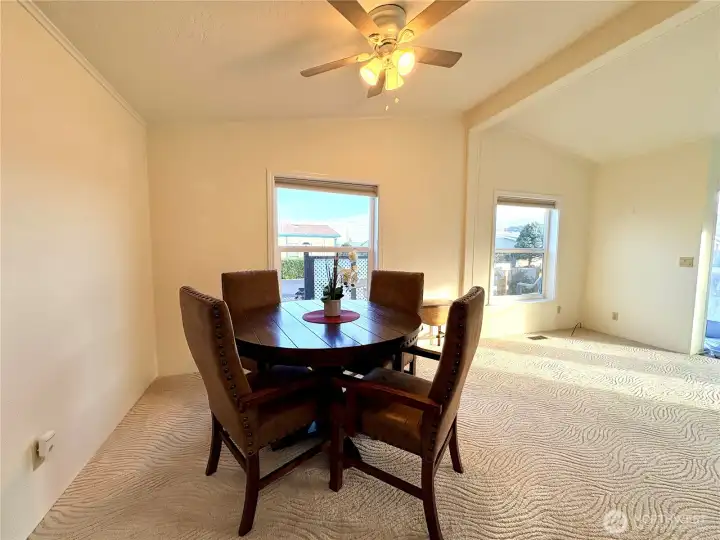Vaulted Dining Area off Living Room