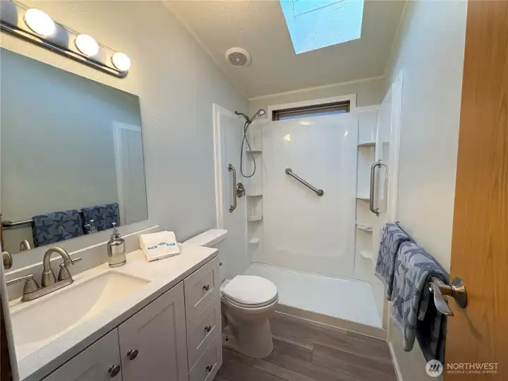 Newly Renovated Guest Bathroom w/Skylight