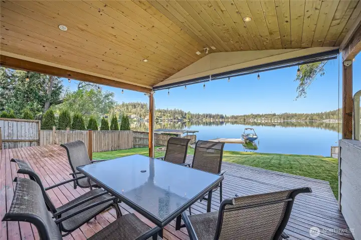 Relax in sun or shade on the large deck.