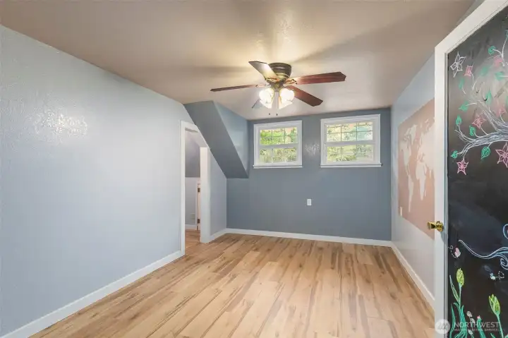 Bedroom #3 with large walk-in closet.