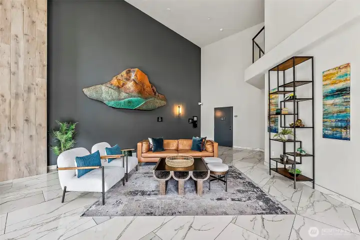 Common area space inside Rainier condo building