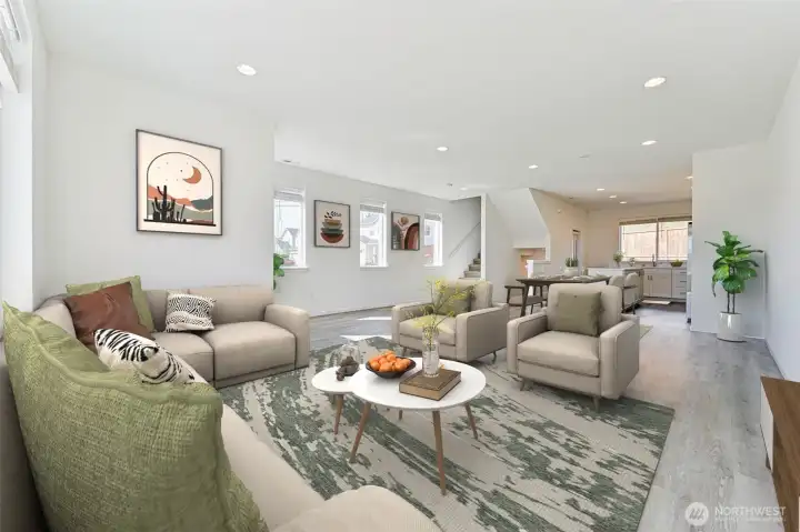 Virtually Staged Great Room