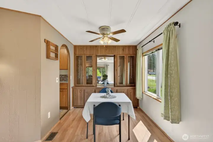 Dining area perfectly positioned for everyday meals or entertaining.