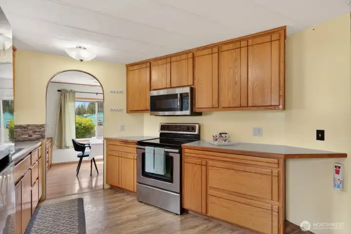 Custom kitchen cabinetry offering both charm and excellent functionality.
