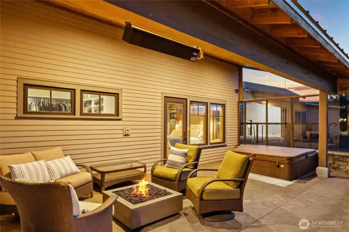 Enjoy one of several outdoor living areas, perfect for relaxing by the firepit and taking in the surroundings.