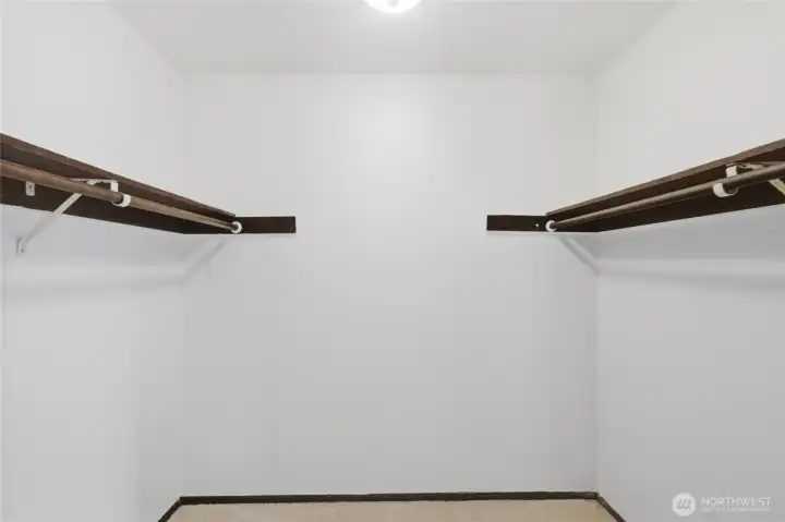 Oversized walk-in closet in primary bedroom