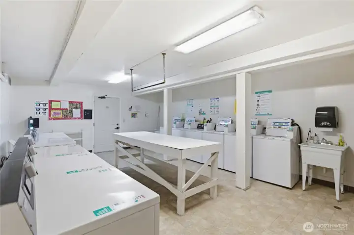 Laundry room located in the basement of each building.