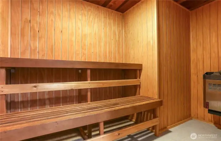 Sauna in the clubhouse