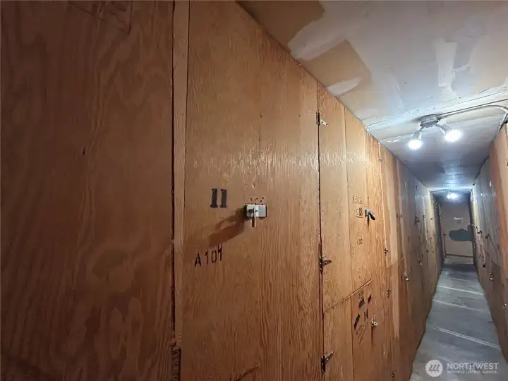 Storage located in basement of Building #B. Approximately 4ft x 4ft, buyer to verify.