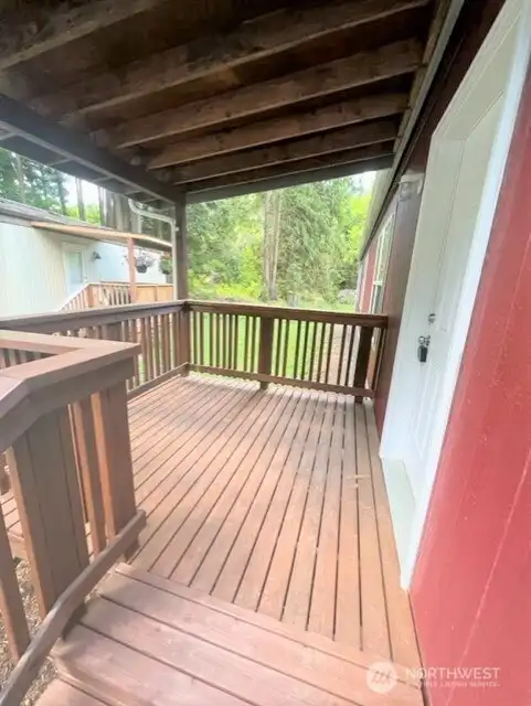 Spacious covered porch